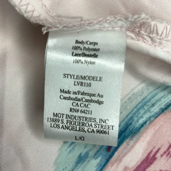 In Bloom Chelsea Floral Chemise L Pre Owned - Picture 3 of 5